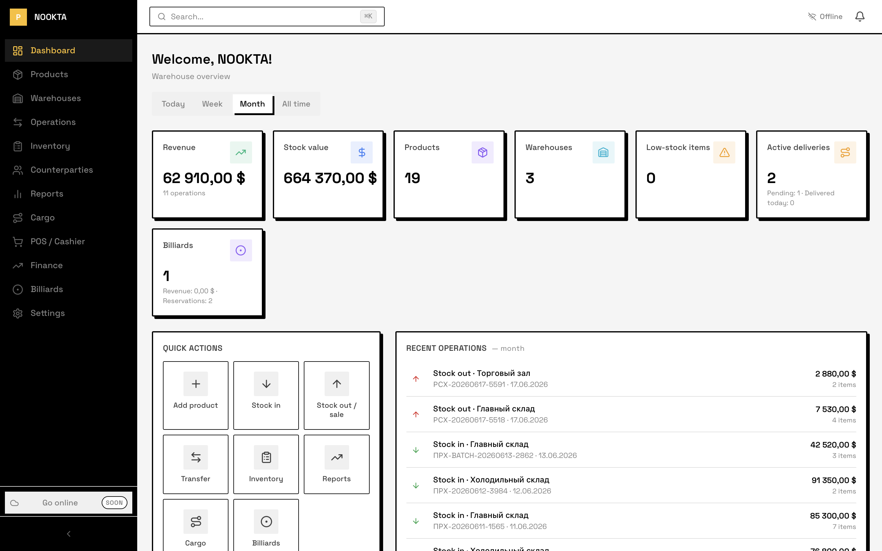 Nookta Dashboard